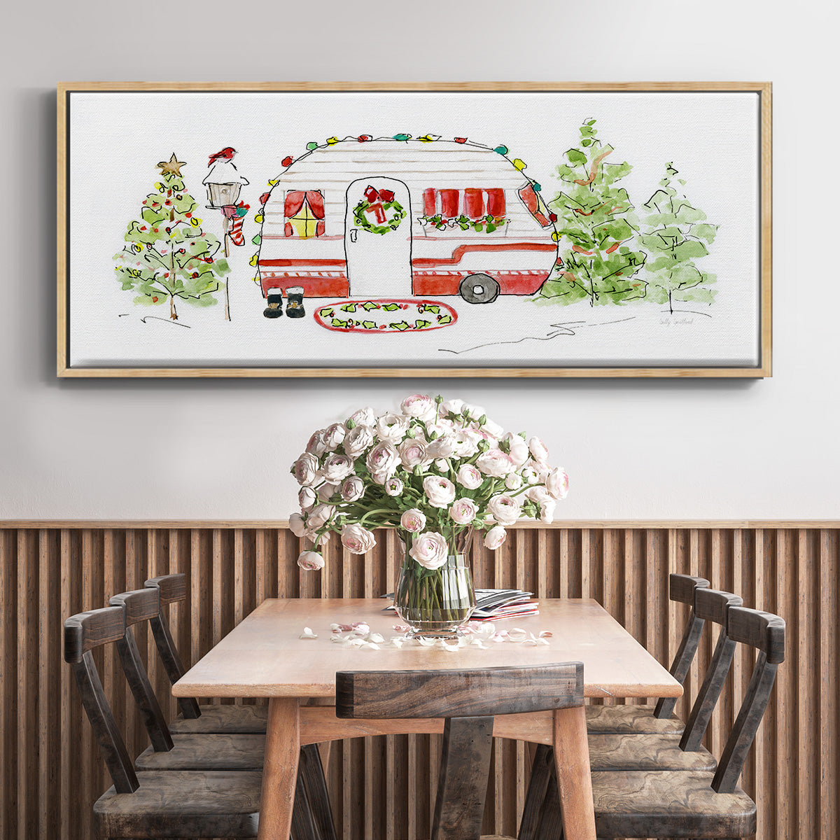 Holiday Camper I - Floater Framed Canvas Print