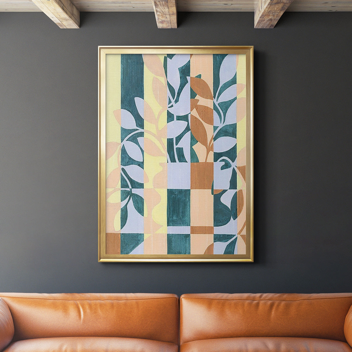 Checkered Cutting I - Modern Framed Canvas Print