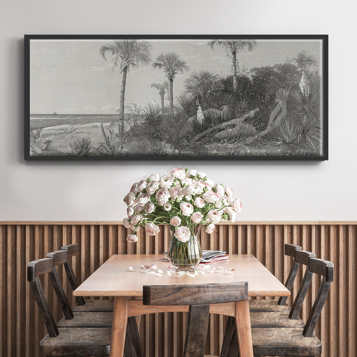 On the Coast of Florida - Floater Framed Canvas Print