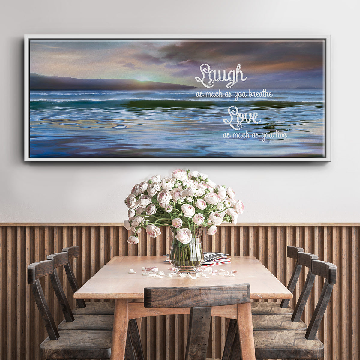 Laugh As Much - Floater Framed Canvas Print