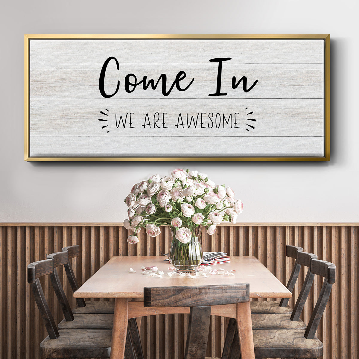 Come In - Floater Framed Canvas Print