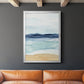 Watercolor Ocean Horizon II - Modern Framed Canvas Print