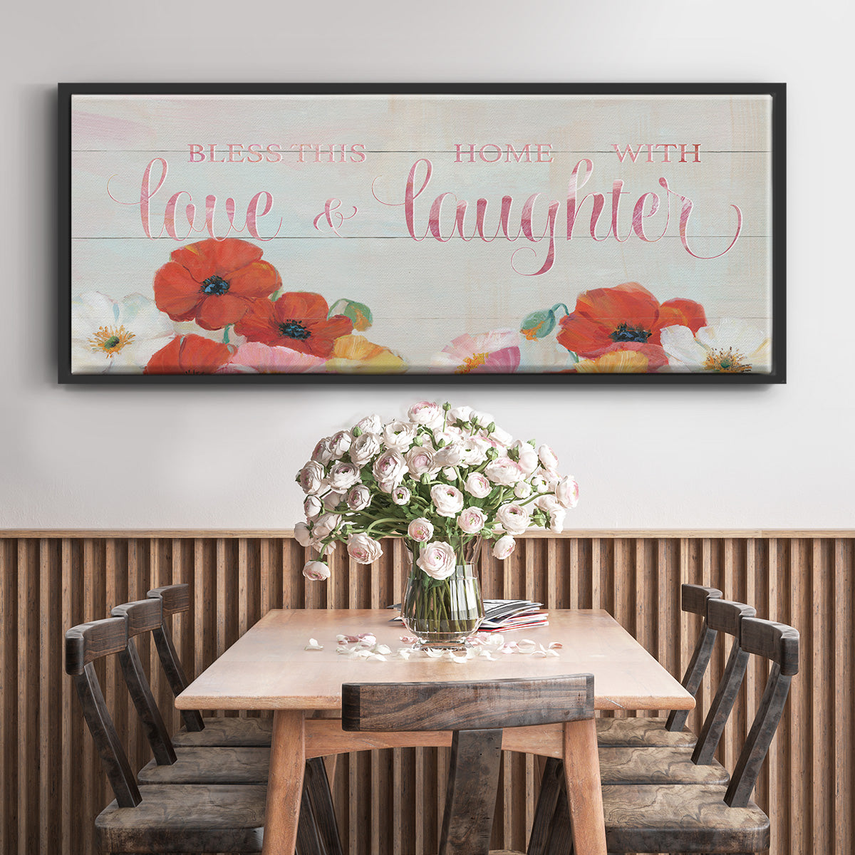 Bless this Home - Floater Framed Canvas Print