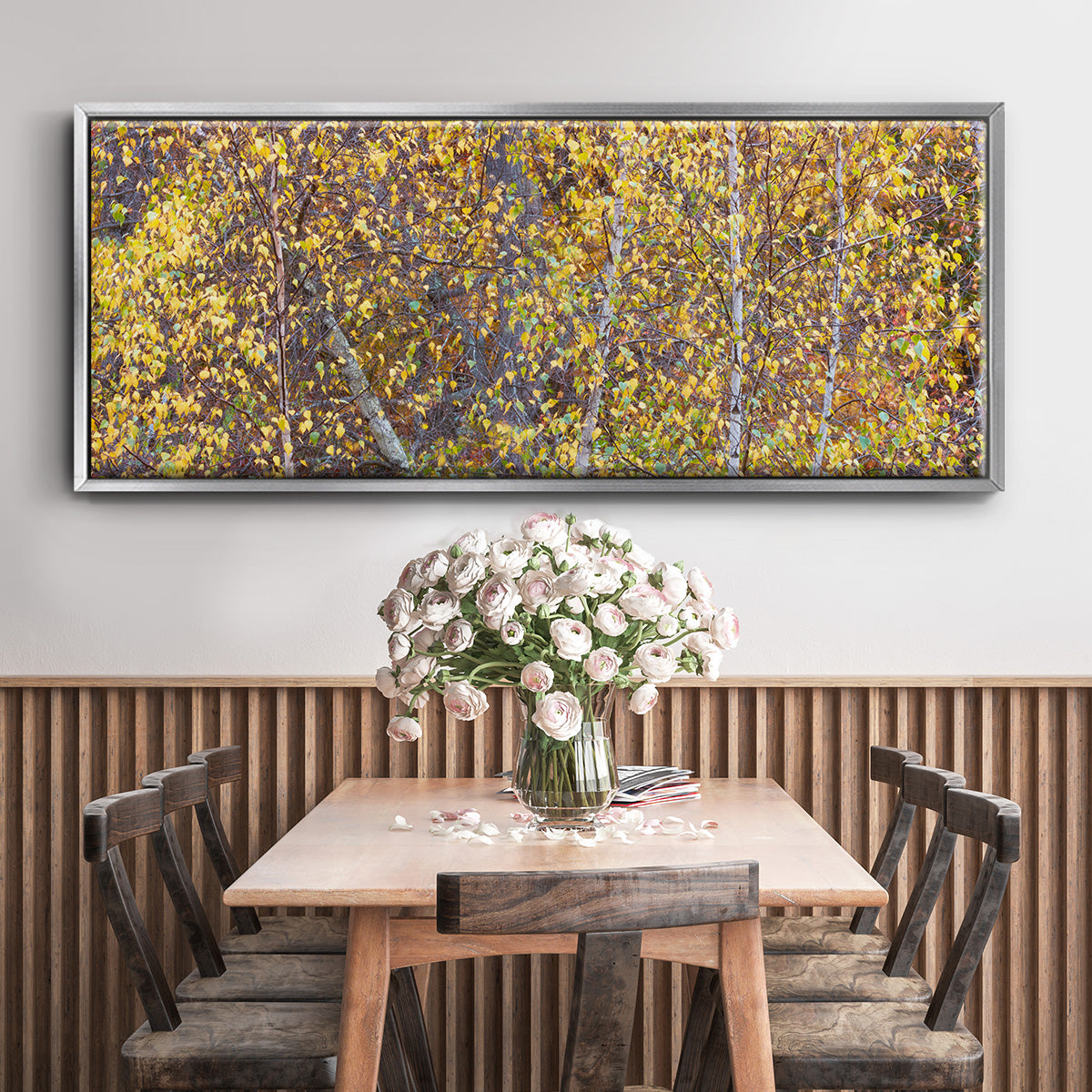 Tree Panorama III - Floater Framed Canvas Print