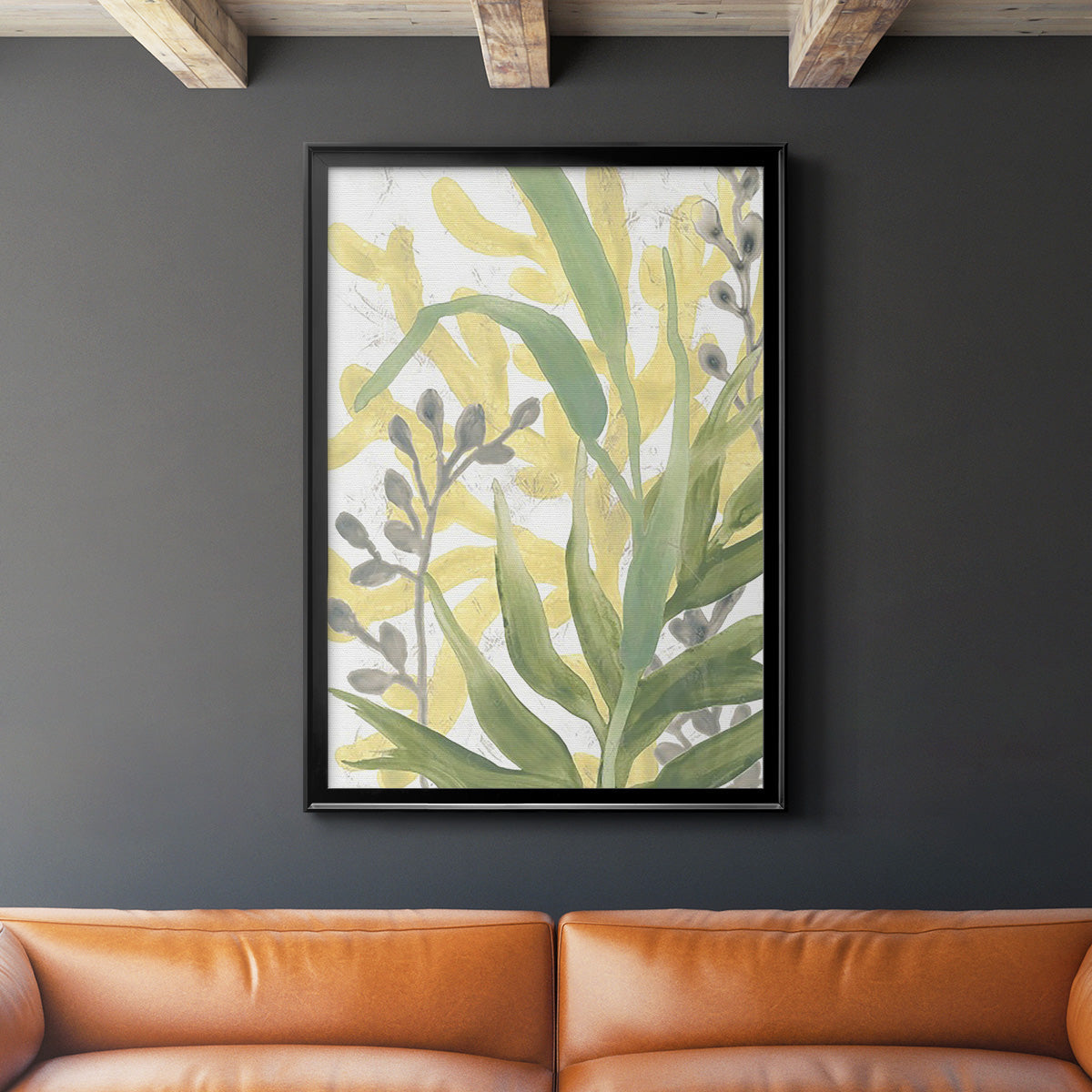 Sea Grass Fresco I - Modern Framed Canvas Print