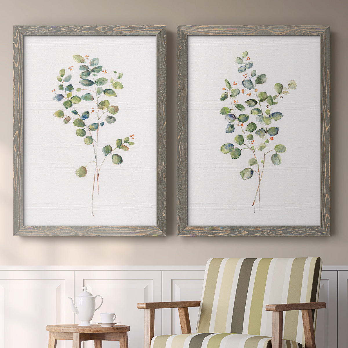 Eucalyptus I   - Premium Framed Canvas 2 Piece Set - Ready to Hang