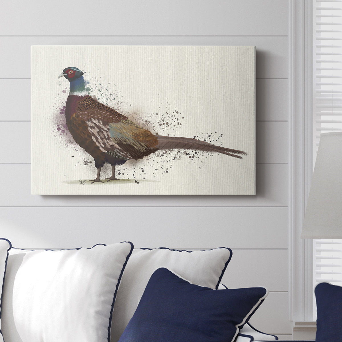 Pheasant Splash 1 - Canvas Art Print