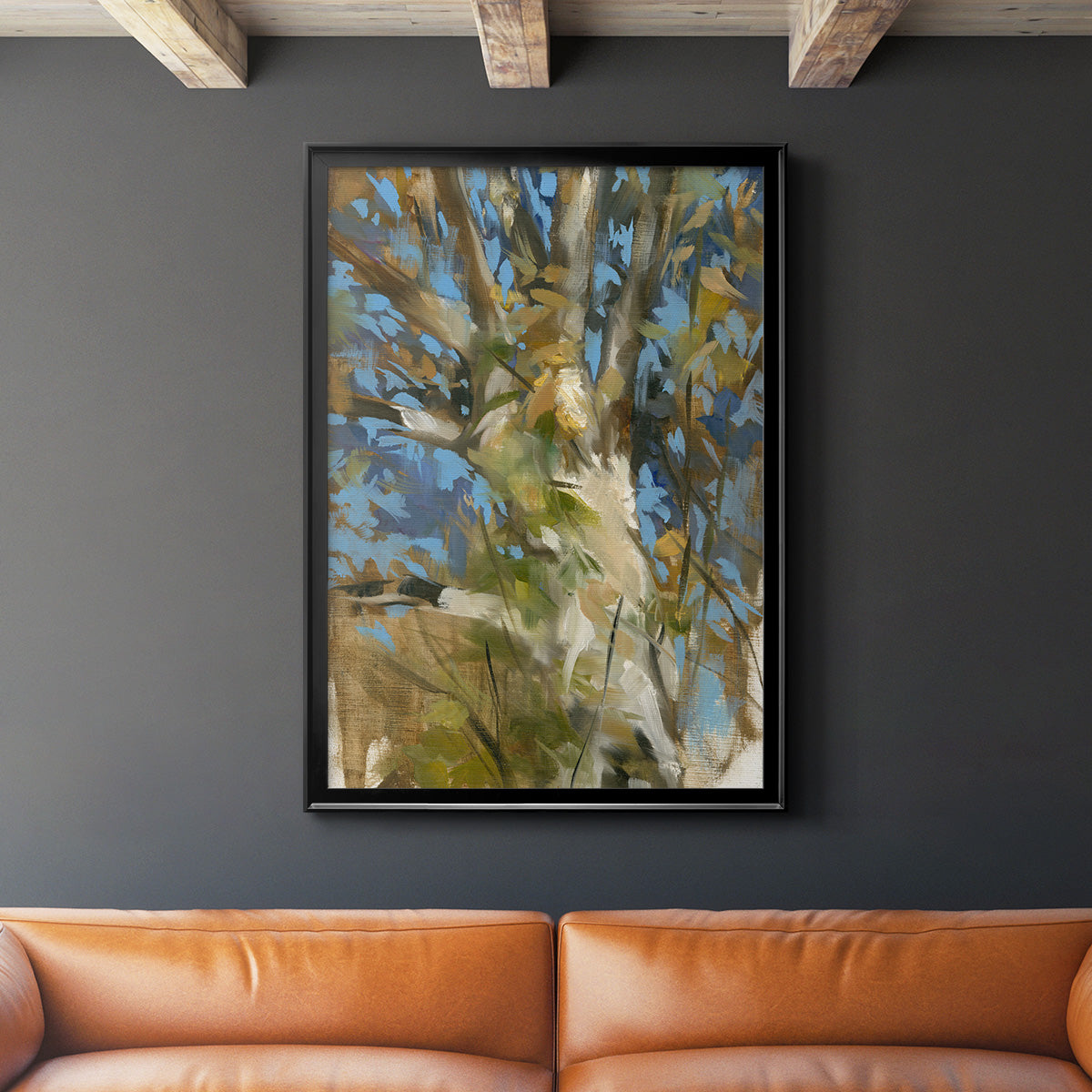 Oak Tree - Modern Framed Canvas Print