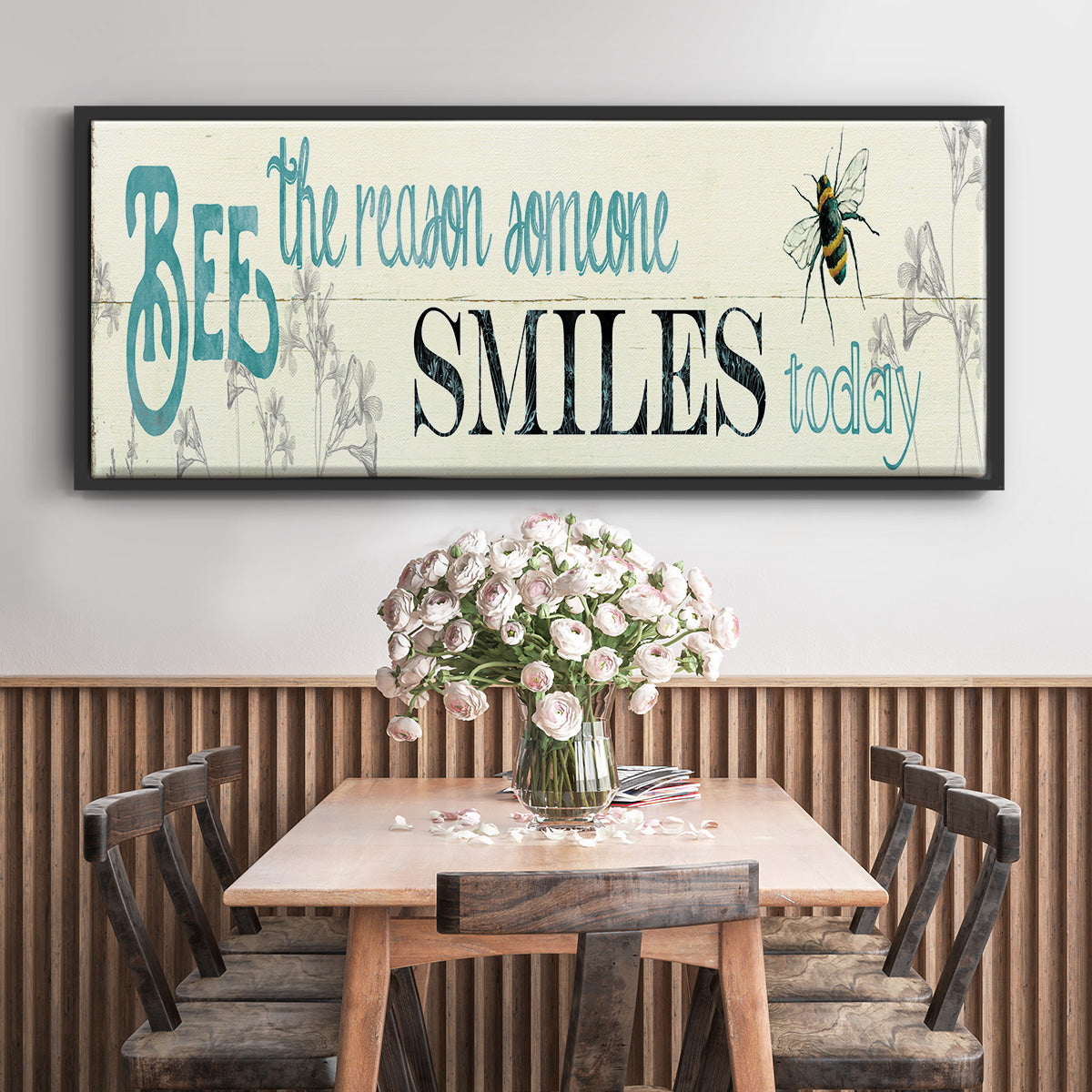 Bee The Reason - Floater Framed Canvas Print