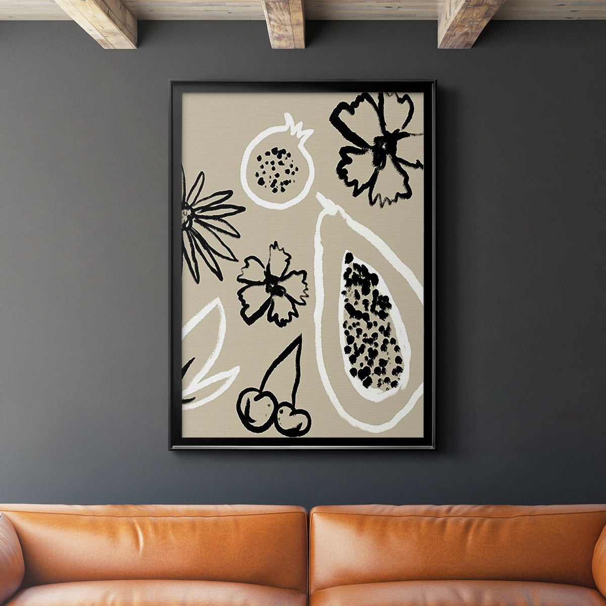 Summer Bounty II - Modern Framed Canvas Print