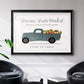 Fresh Sunflowers Truck - Modern Framed Art Print