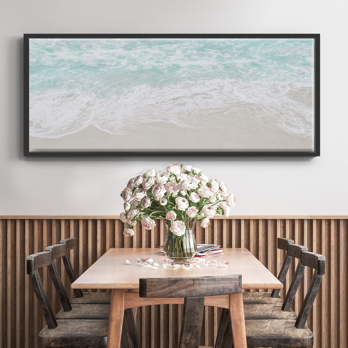Coastline Tide - Floater Framed Canvas Print