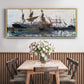 Ships in Harbor, 1873 - Floater Framed Canvas Print