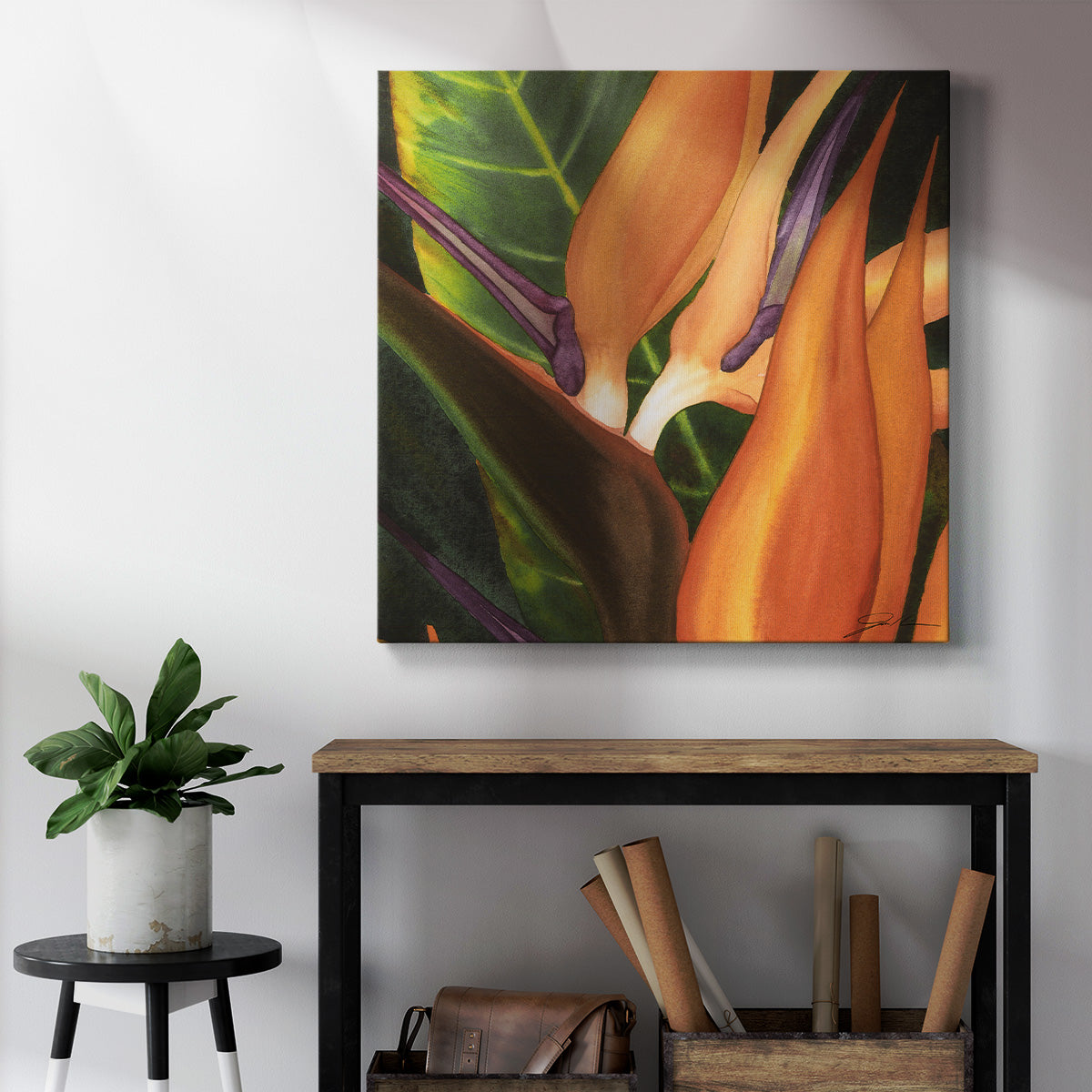 Bird of Paradise Tile I-Premium Gallery Wrapped Canvas - Ready to Hang