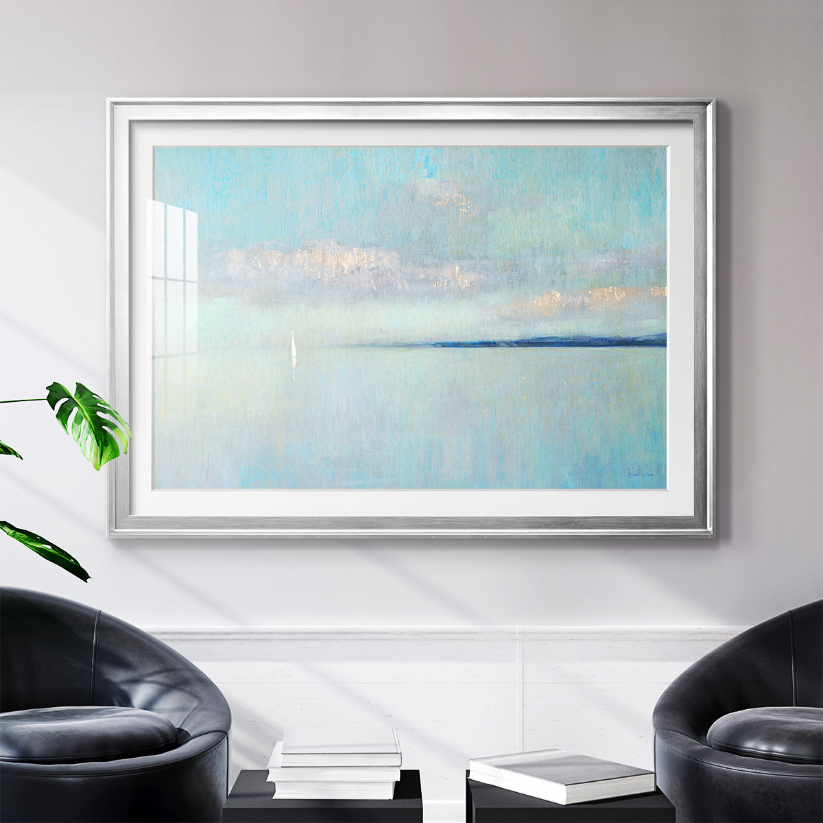 Sunrise Haze - Modern Framed Art Print