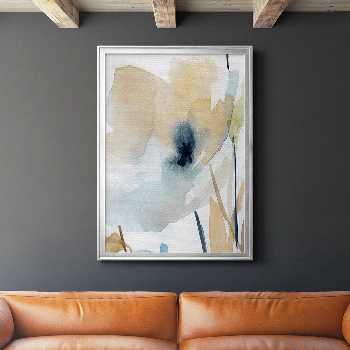 Blooming Wash II - Modern Framed Canvas Print