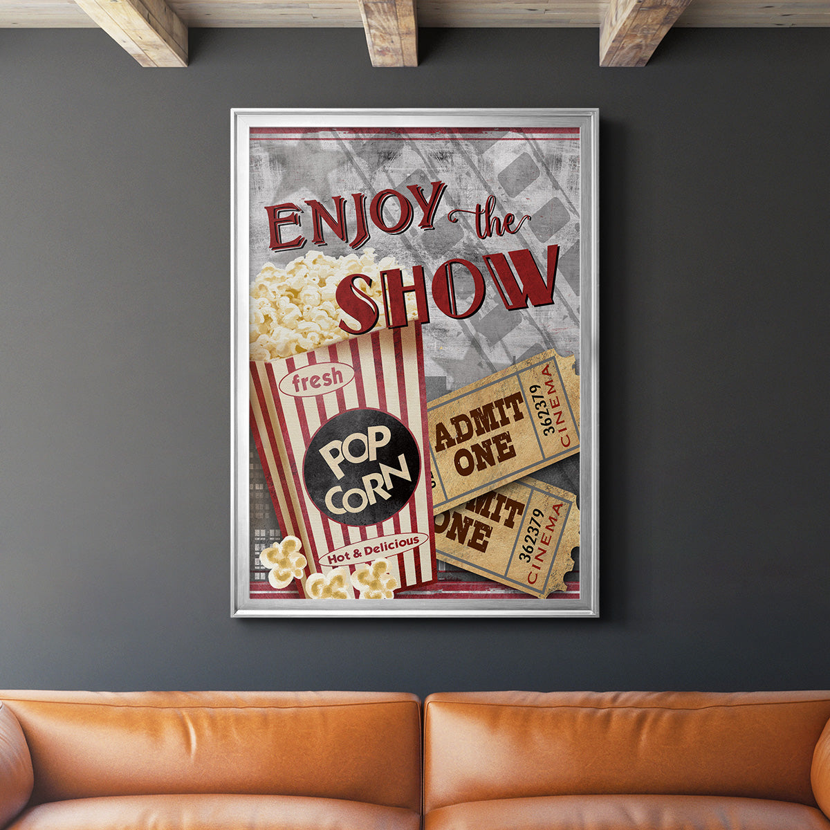 Movie Night I - Modern Framed Canvas Print