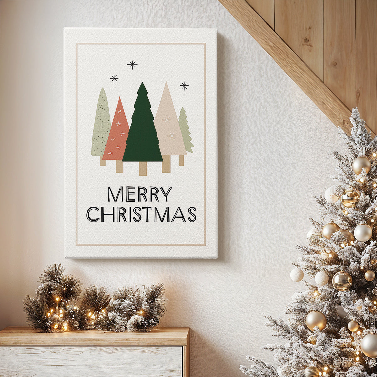 Pearled Yule Carol - Canvas Art Print