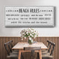 Rules of the Beach - Floater Framed Canvas Print
