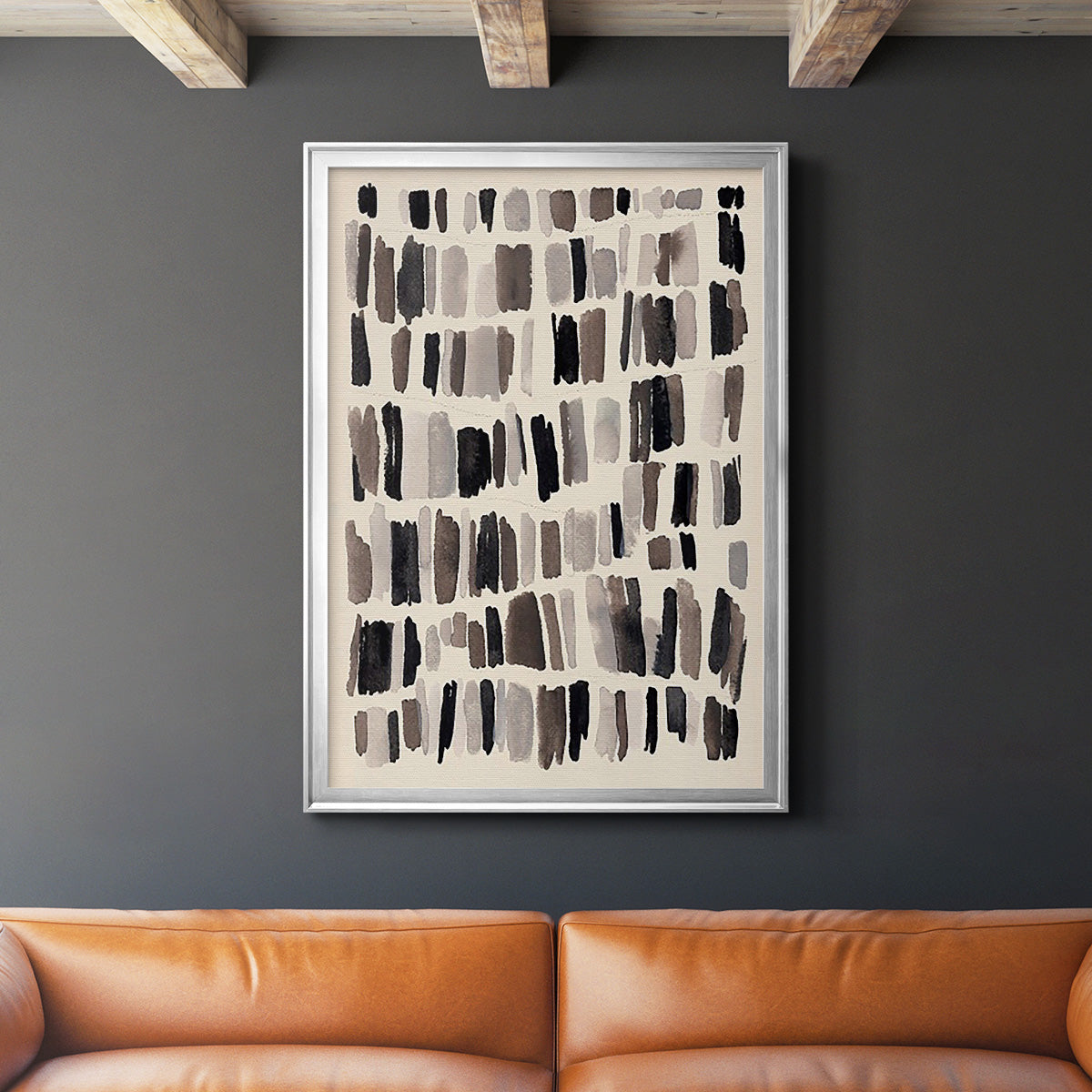Chalk and Flint II - Modern Framed Canvas Print