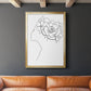 Fashion Floral Sketch II - Modern Framed Canvas Print