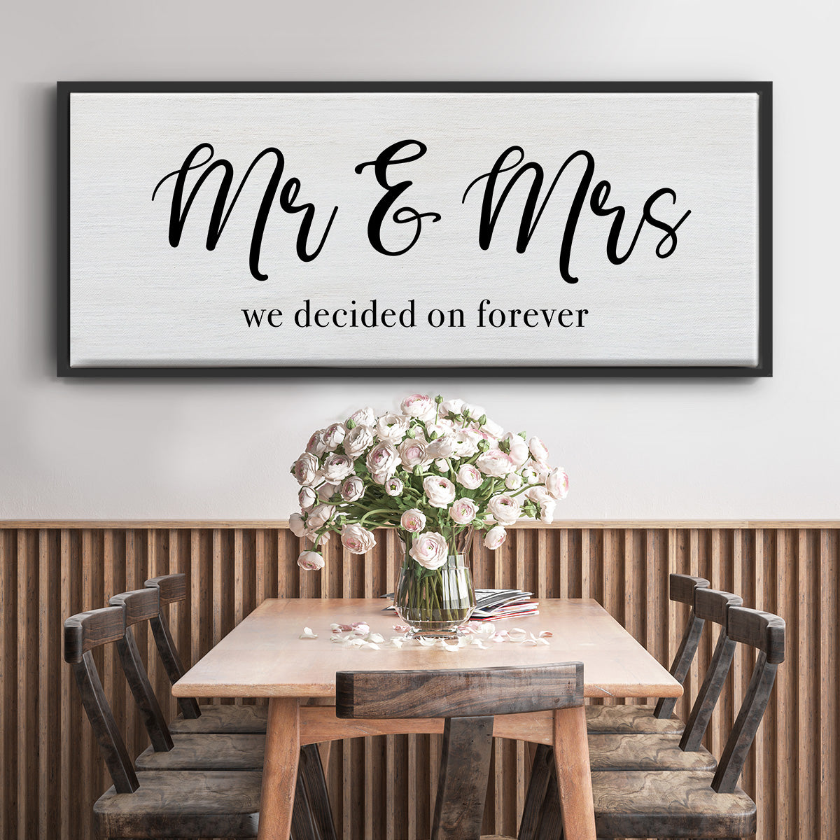 Decided on Forever - Floater Framed Canvas Print
