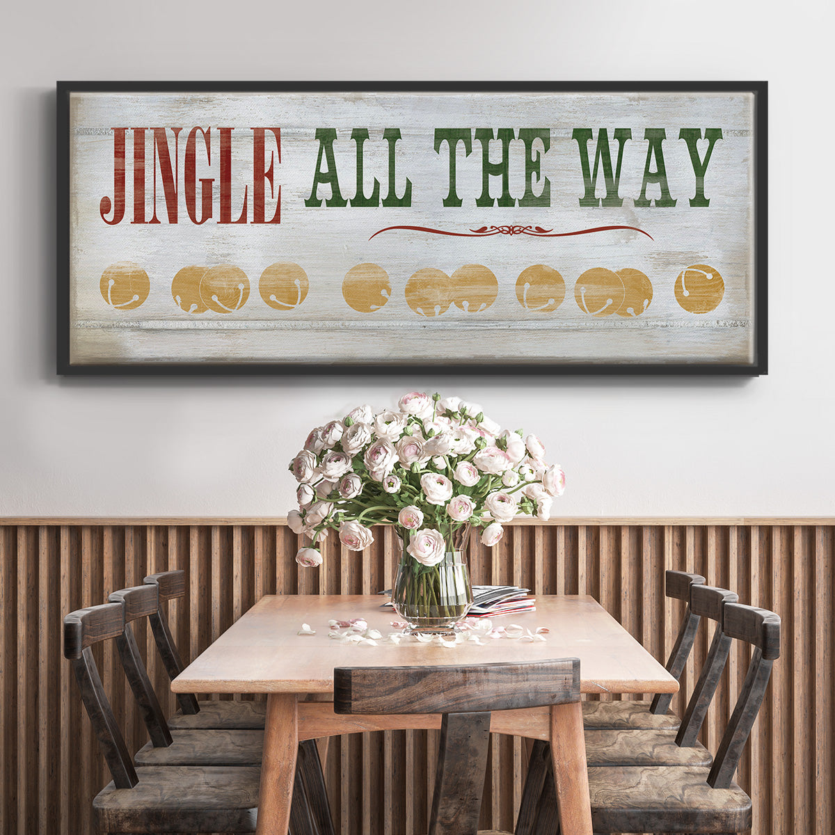 Jingle All the Way - Floater Framed Canvas Print