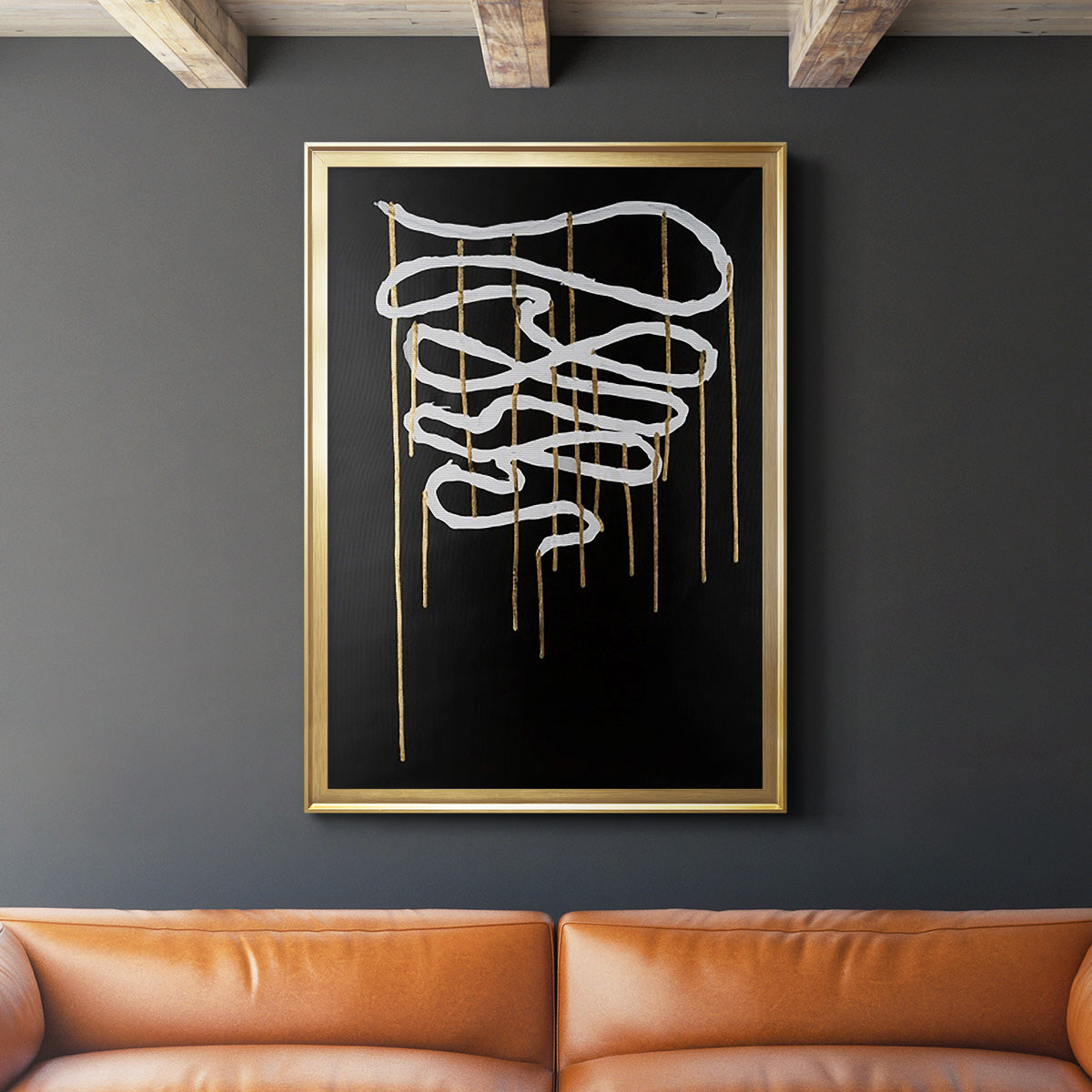 Weeping Ribbon II - Modern Framed Canvas Print
