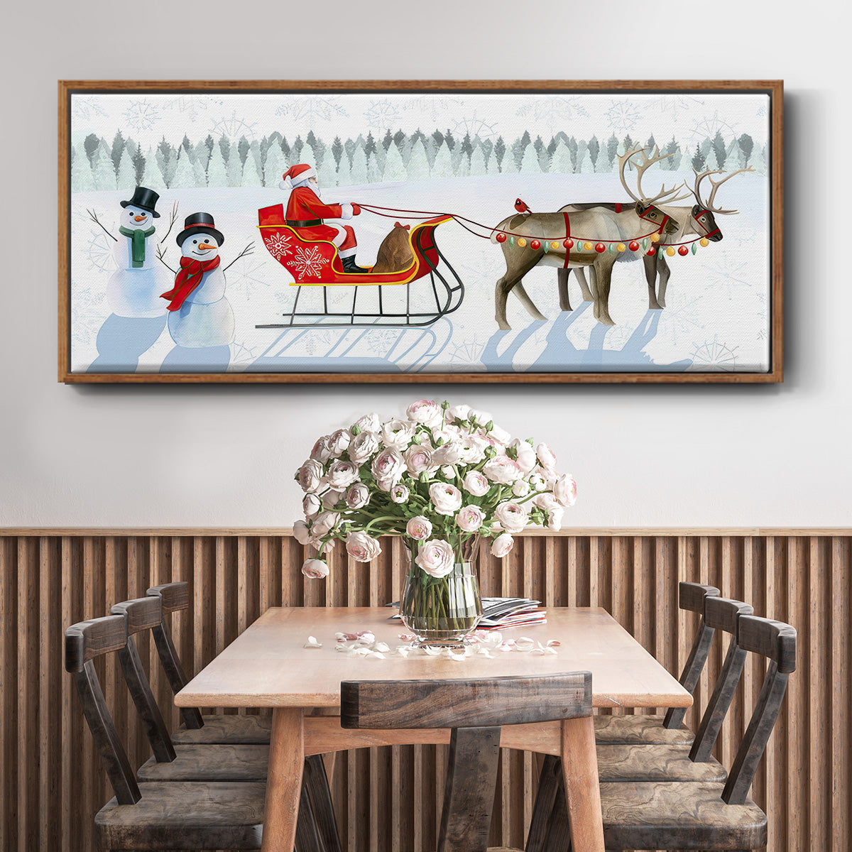 Santa's Snowmen Collection D - Floater Framed Canvas Print