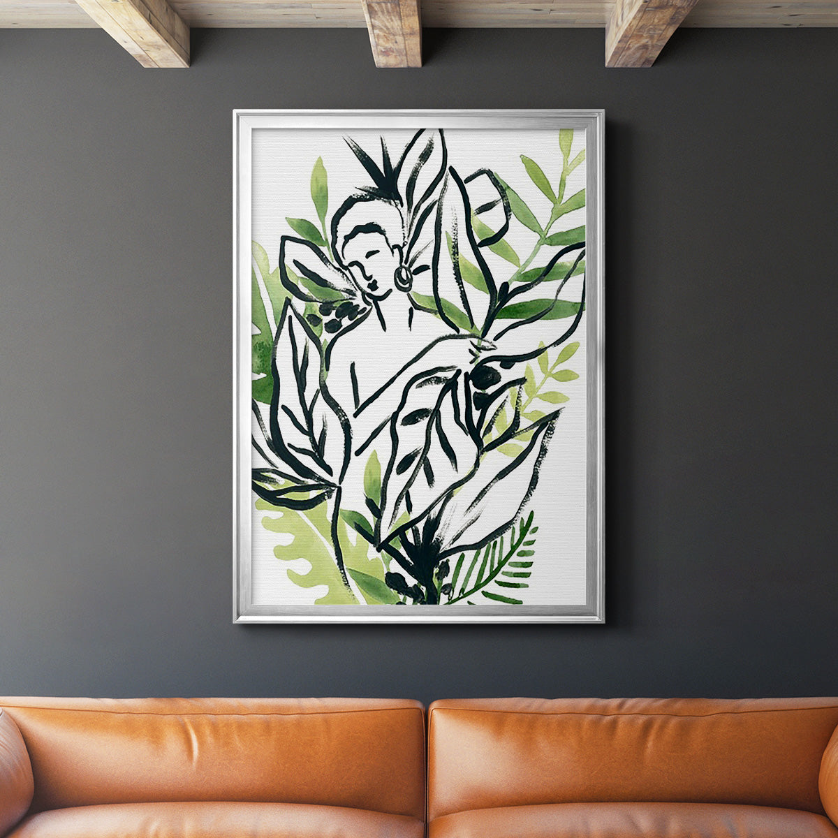 Tropical Sketchbook IV - Modern Framed Canvas Print