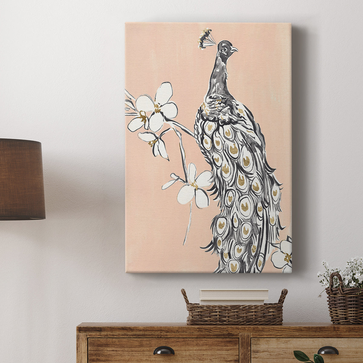 Peacock in Gold I -
