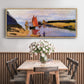 Breakwater at Trouville, Low Tide, 1870 - Floater Framed Canvas Print