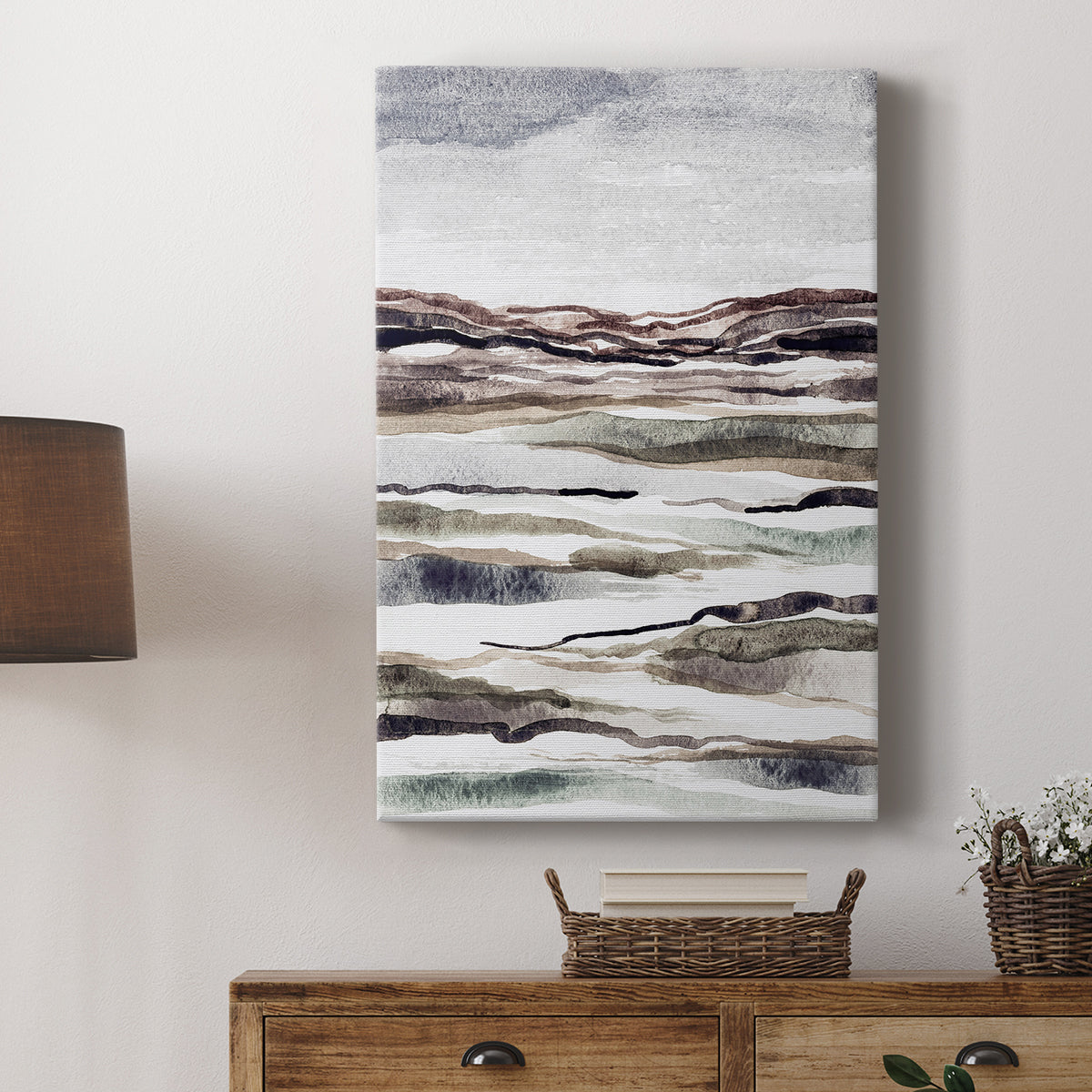 Muted Earth Layers II - Canvas Art Print