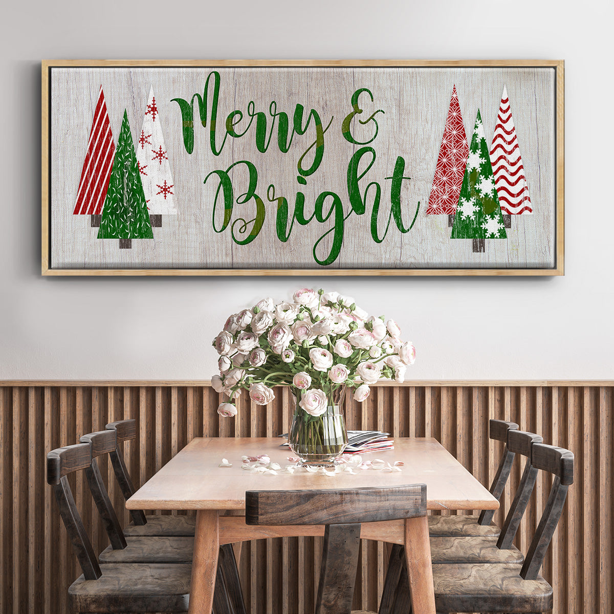 Merry & Bright - Floater Framed Canvas Print