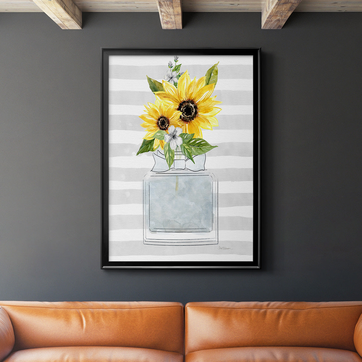 Sunflower Perfume II - Modern Framed Canvas Print