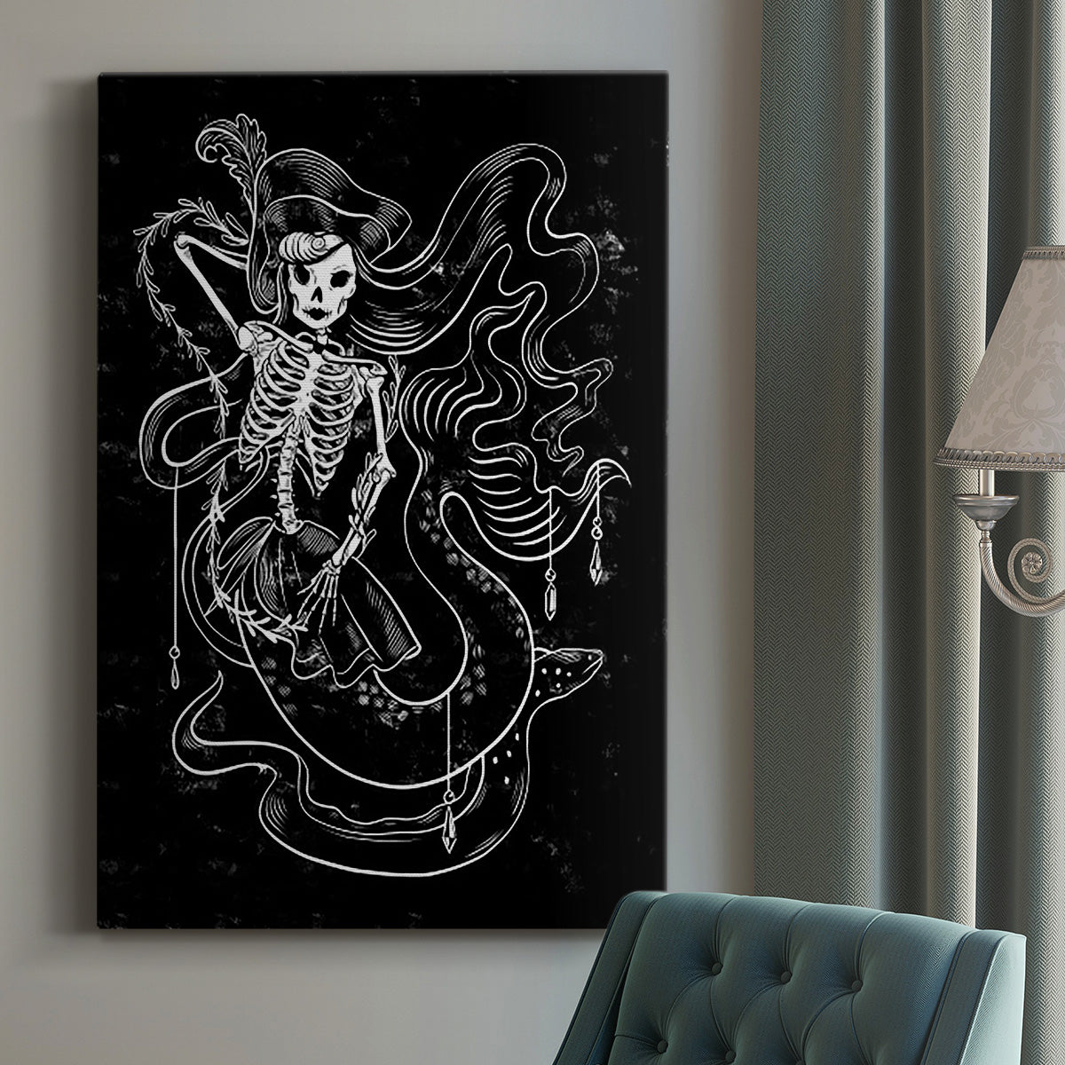 Pirate Mermaids II Premium Gallery Wrapped Canvas - Ready to Hang