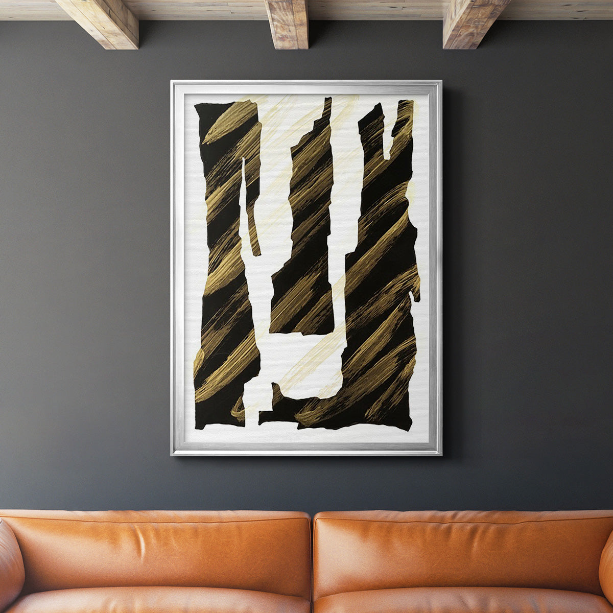 Onyx Obelisks I - Modern Framed Canvas Print