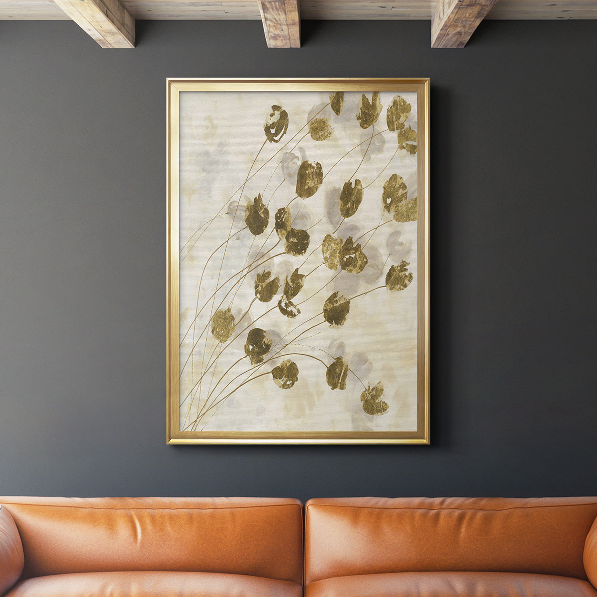 Elegance In Bloom IV - Modern Framed Canvas Print