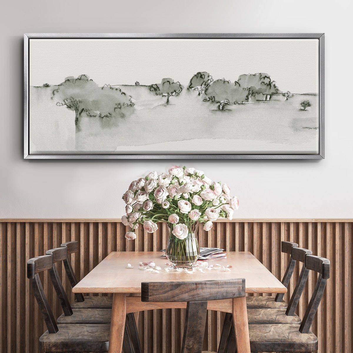 Scenic Scribble I - Floater Framed Canvas Print