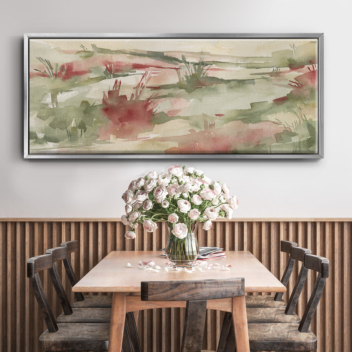 Rust Grasslands II - Floater Framed Canvas Print