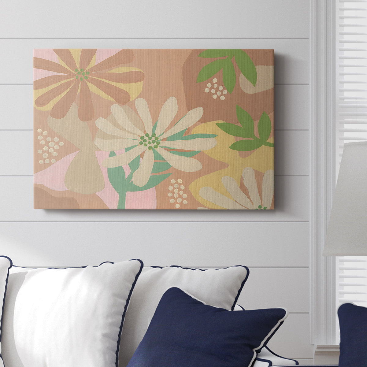Neutral Blooms III - Canvas Art Print