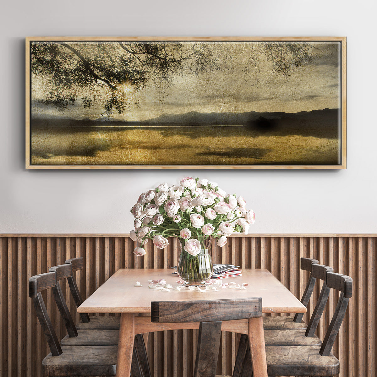 Golden Staffelsee Lake - Floater Framed Canvas Print