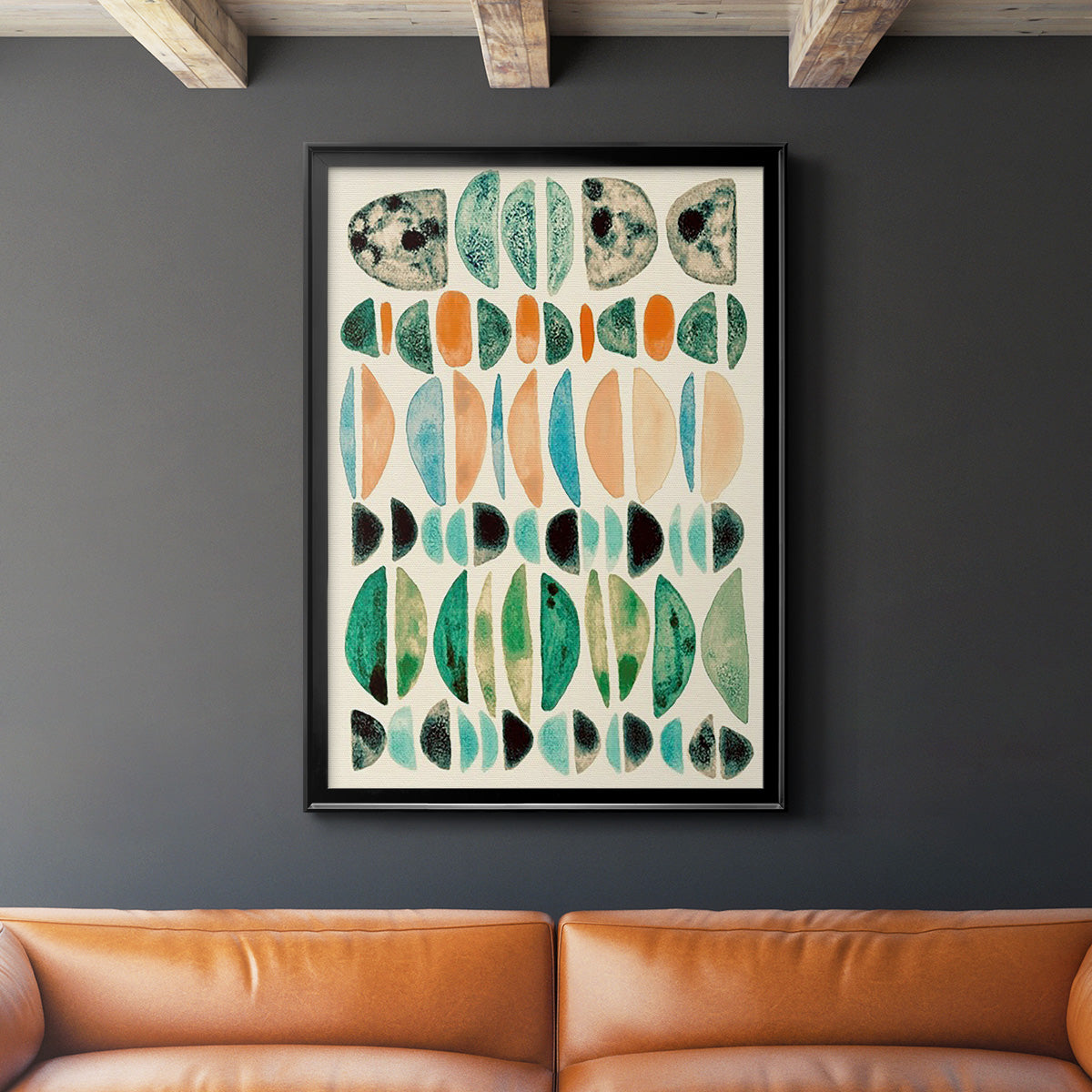 Semi Stack III - Modern Framed Canvas Print