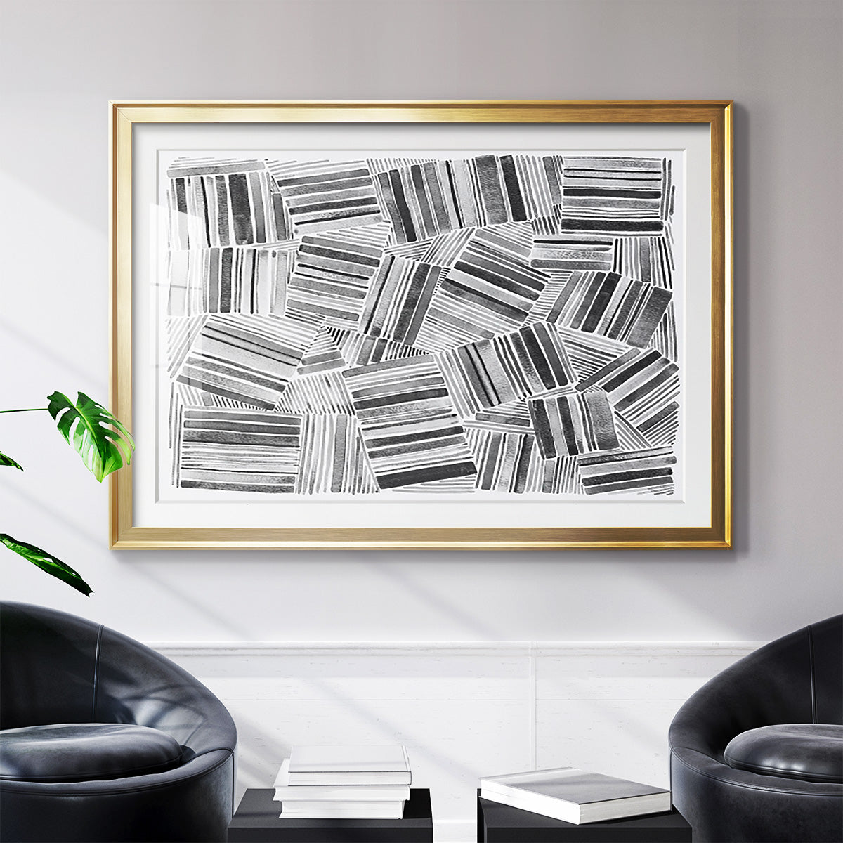 Quilted Pattern III - Modern Framed Art Print