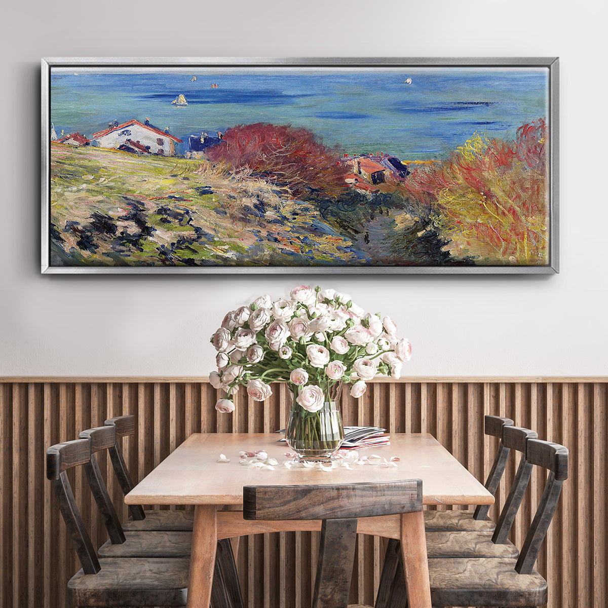 Pourville, 1882 - Floater Framed Canvas Print