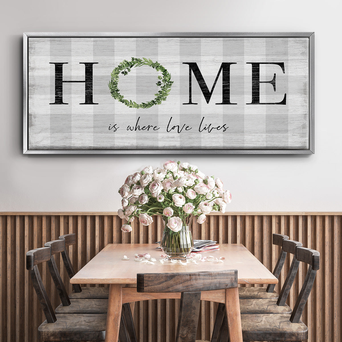 Where Love Lives - Floater Framed Canvas Print