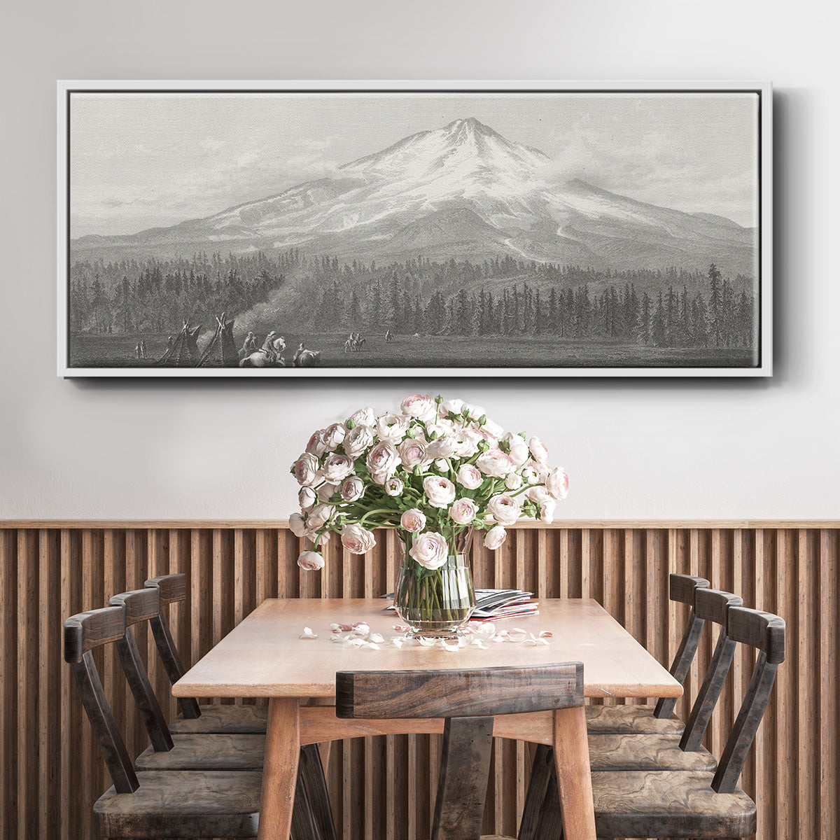 Mount Shasta - Floater Framed Canvas Print
