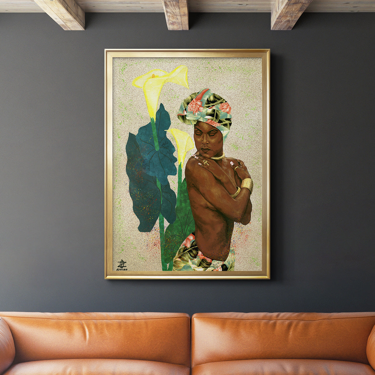 Woman Strong II - Modern Framed Canvas Print