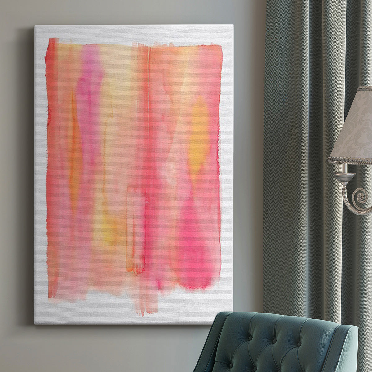 Summer Sherbet Wash II - Canvas Art Print