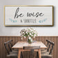 Be Wise & Sanitize - Floater Framed Canvas Print